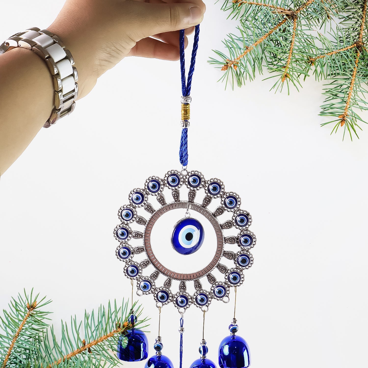 Decorative OM Evil Eye Wind Chime Wall Hanging (Mix Desin & 1 Pc) Decorative OM Evil Eye Wind Chime Wall Hanging (Mix Desin & 1 Pc)